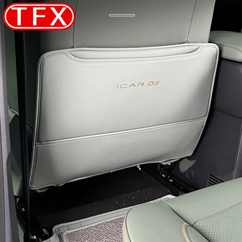 For Chery ICAR 03 Jaecoo J7 Car Styling Rear Seat Back Anti Kick Pad Interior Rear Seat Anti Dirt Protection Mat Accessories