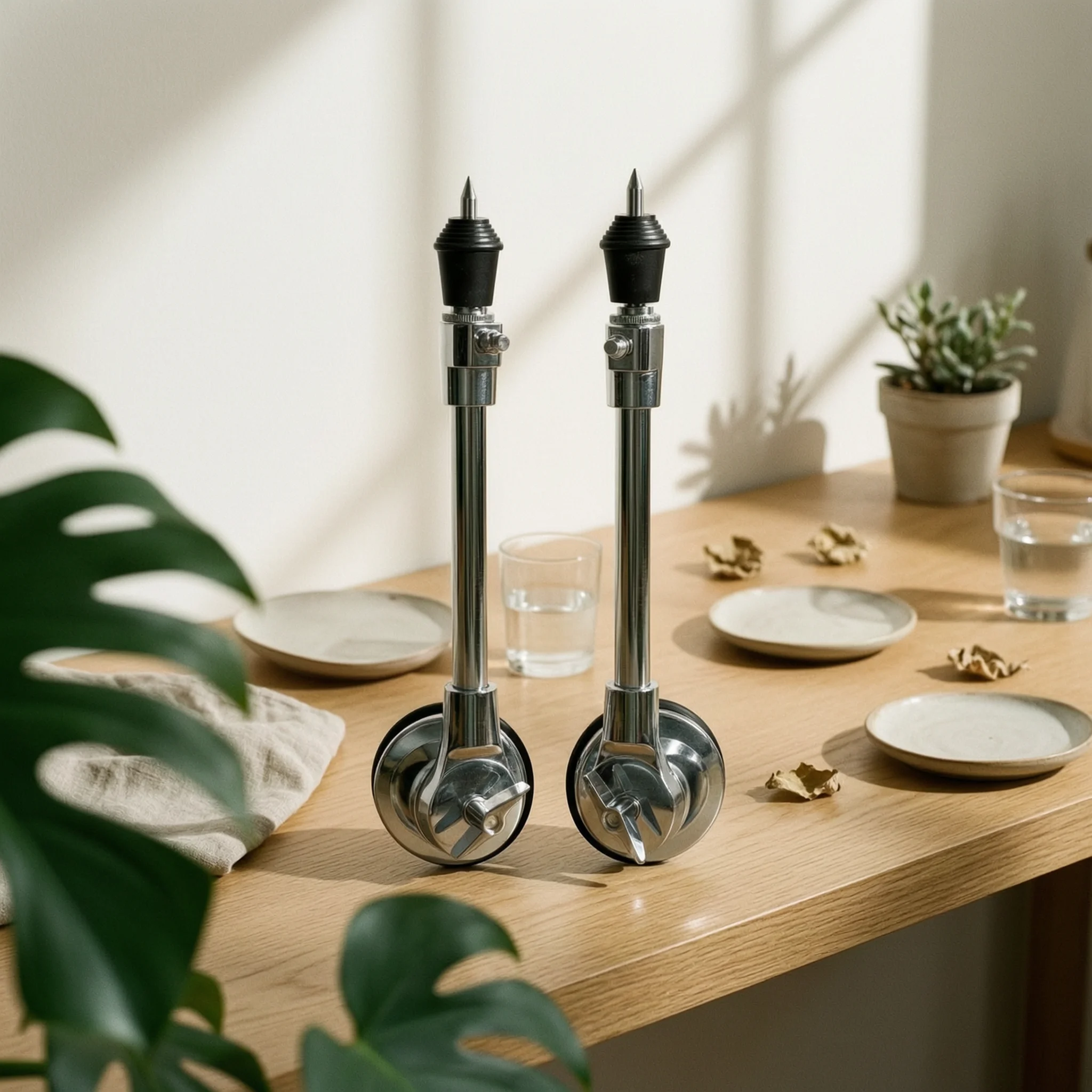 2 Pieces Drum Leg with Caster Long-Lasting Bass Drum Leg Hardware Non-Slip Easy to Install for Drummers, Stage, Rehearsal Studio