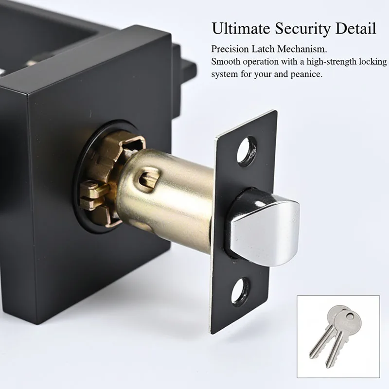 Heavy-Duty Zinc Alloy Handle Lock with Key for Bedroom Wooden Doors Lever Lock Set With Key Corrosion Resistant