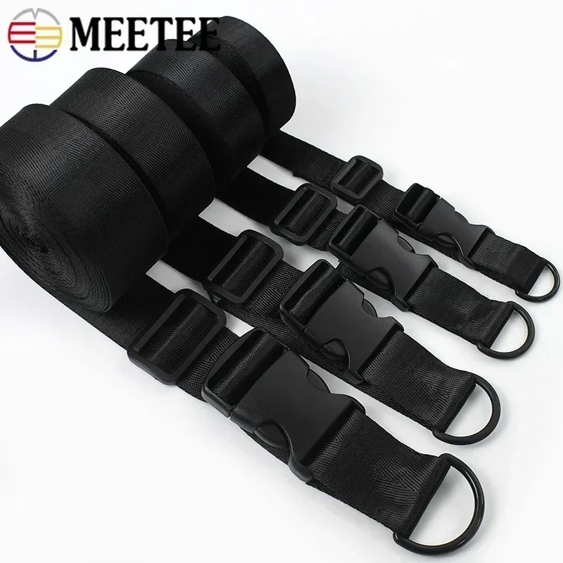 1-5Sets 20-38mm Plastic Release Buckle D Ring Backpack Strap Buckles Nylon Webbing Tri-Glide Slider Clasp Bag Sewing Accessories