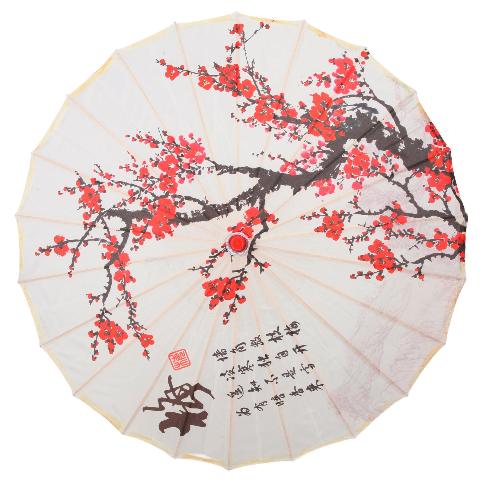 

Oil Paper Umbrella 84cm Diameter Spring Plum Decorative Chinese for Photo Props Dancing Shows Stage