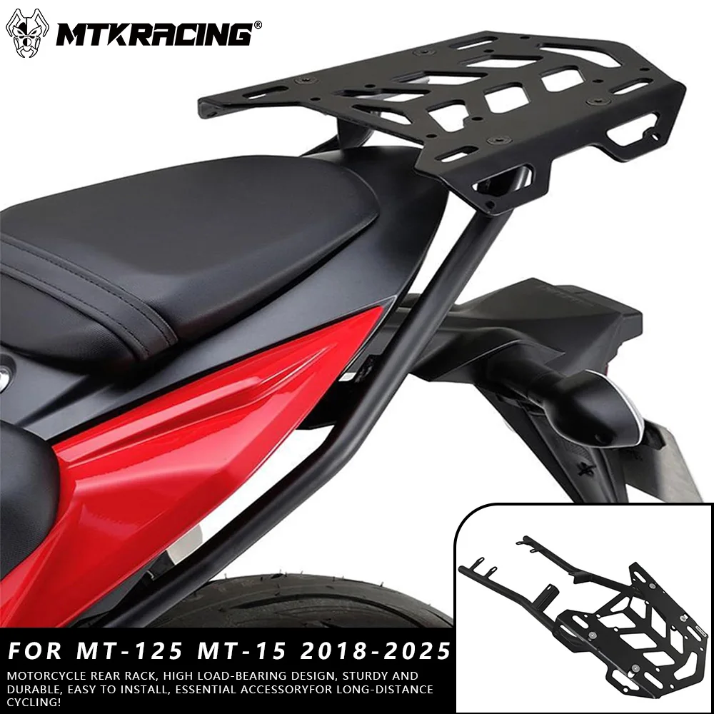

MTKRACING For YAMAHA MT-125 MT-15 2018-2025 Motorcycle Rear Luggage Rack Cargo Holder Top Box Carrier Shelf Bracket