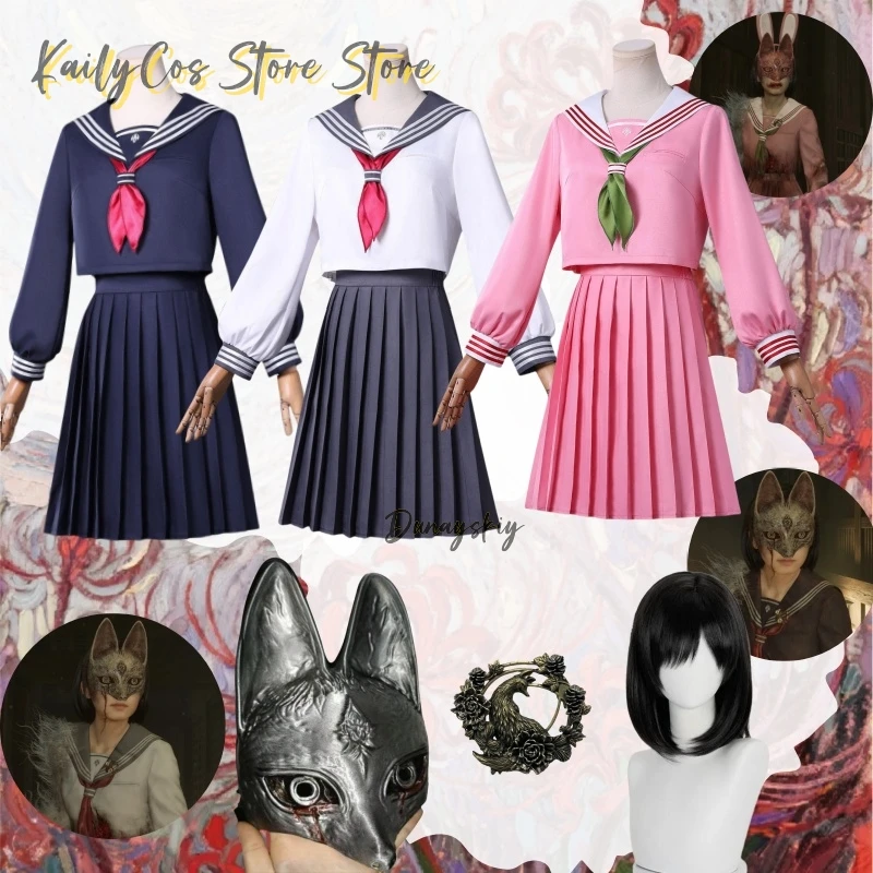 Anime SilentTF Hill Hinako Shimizu uniforme de marinero vestido elegante traje de Cosplay para mujeres Sexy azul marino JK traje blusa de marinero falda