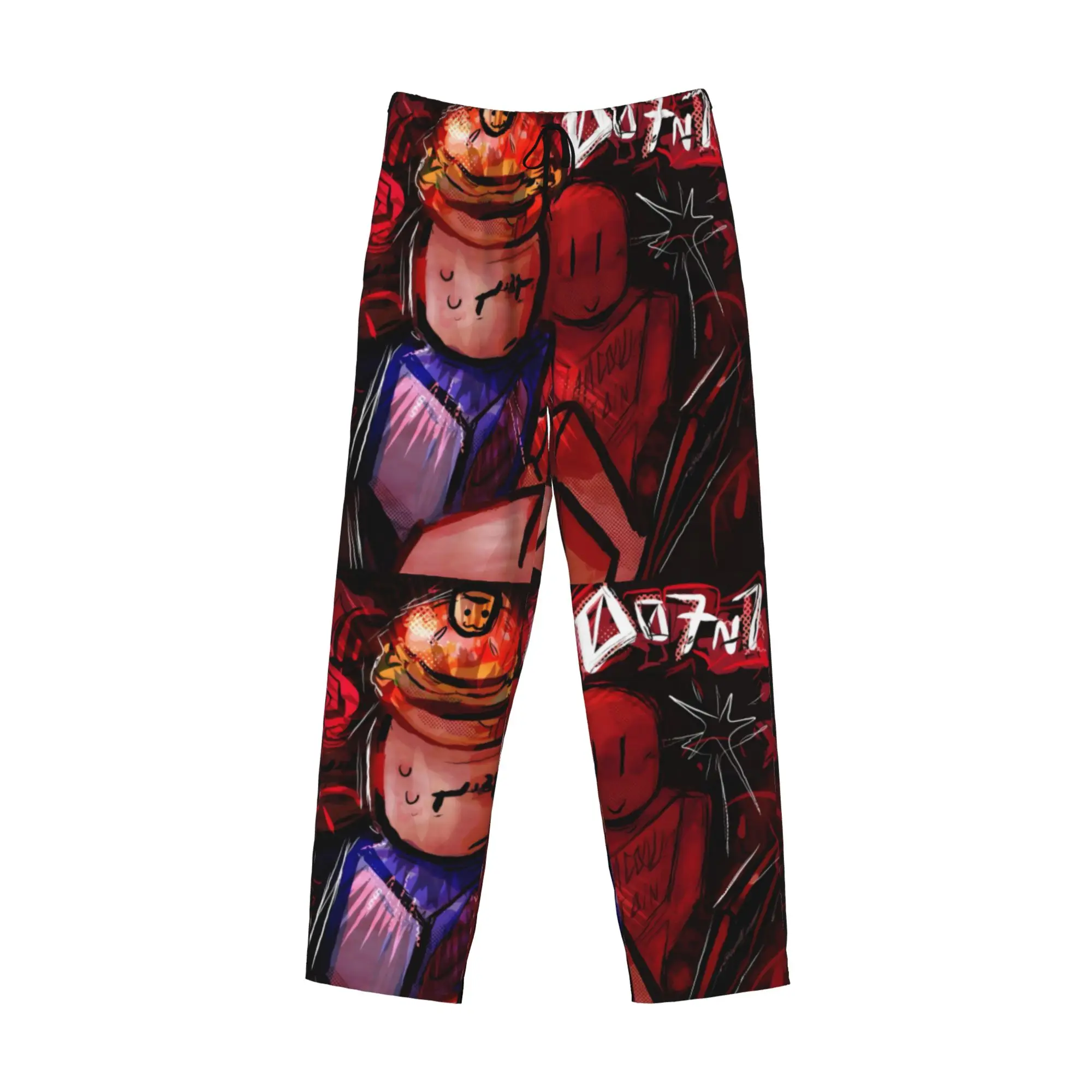 Custom Forsakens Coolkidd Pajama Pants Men Horro Game Lounge Sleep Drawstring Sleepwear Bottoms with Pockets view 3