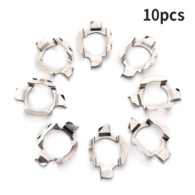

10Pcs H7 Adapter Headlamp Socket Car Led Bulb Holder Lamp Base For D101 High Temperature Resistant Stainless Steel Material