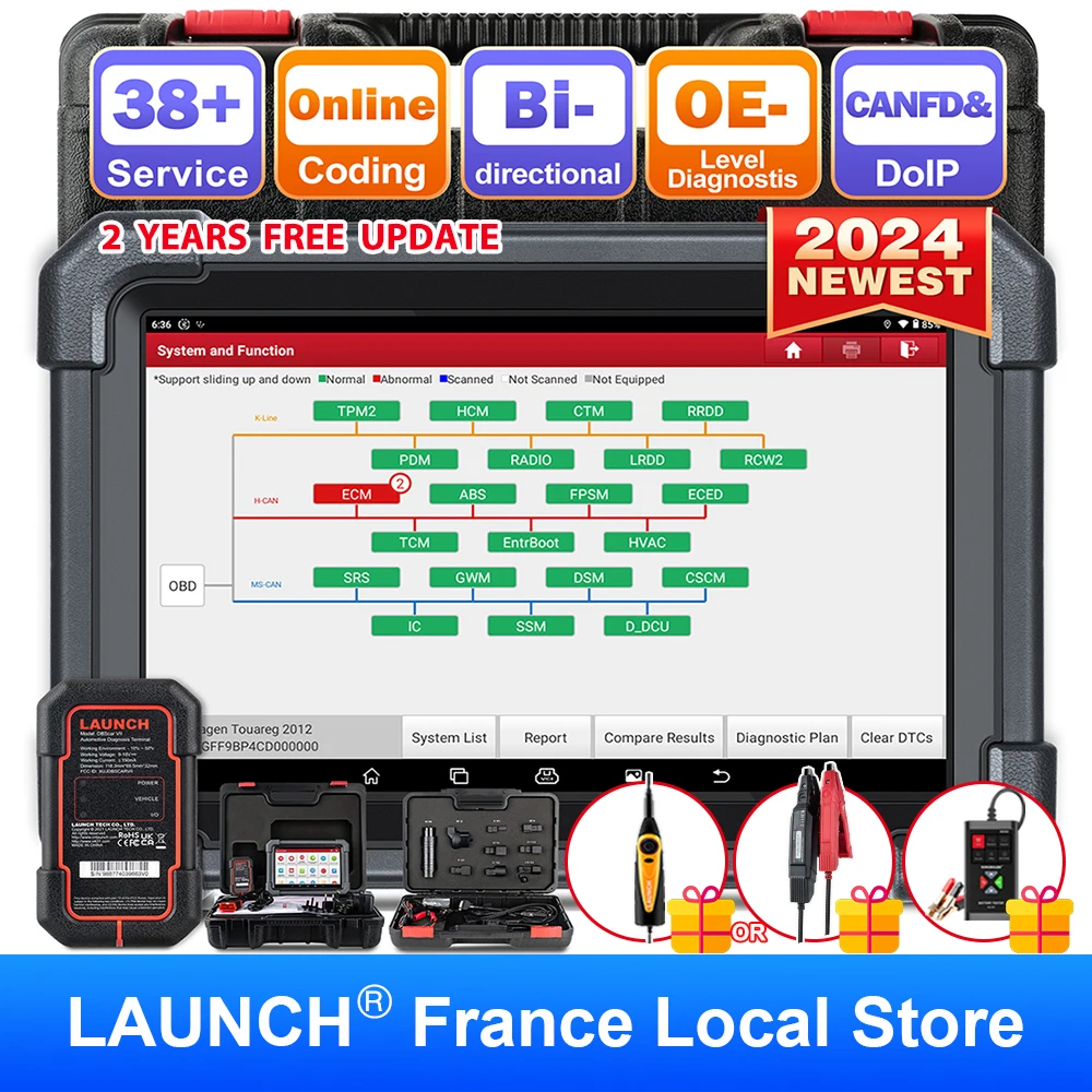 France Local Shipping LAUNCH X431 PRO3 ACE 10.1'INCH Car Diagnostic Tools CAN FD OBD OBD2 Full System Scanner Topology Map