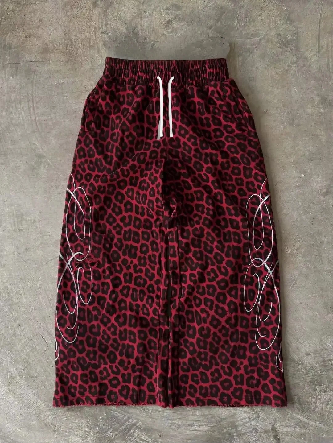 2026 Sommer Weiße Weite Jogginghose mit Print, Elastischem Bund, Casual Hip-Hop-Tanzhose für Erwachsene/Kinder – Detail 6