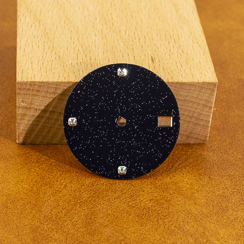 Tarcza zegarka NH35 28,5 mm, tarcza zegarka z efektem błyszczącej gwieździstej oblicza, do tarczy Datejust, mechanizm mechaniczny NH35, narzędzia do naprawy, części MOD