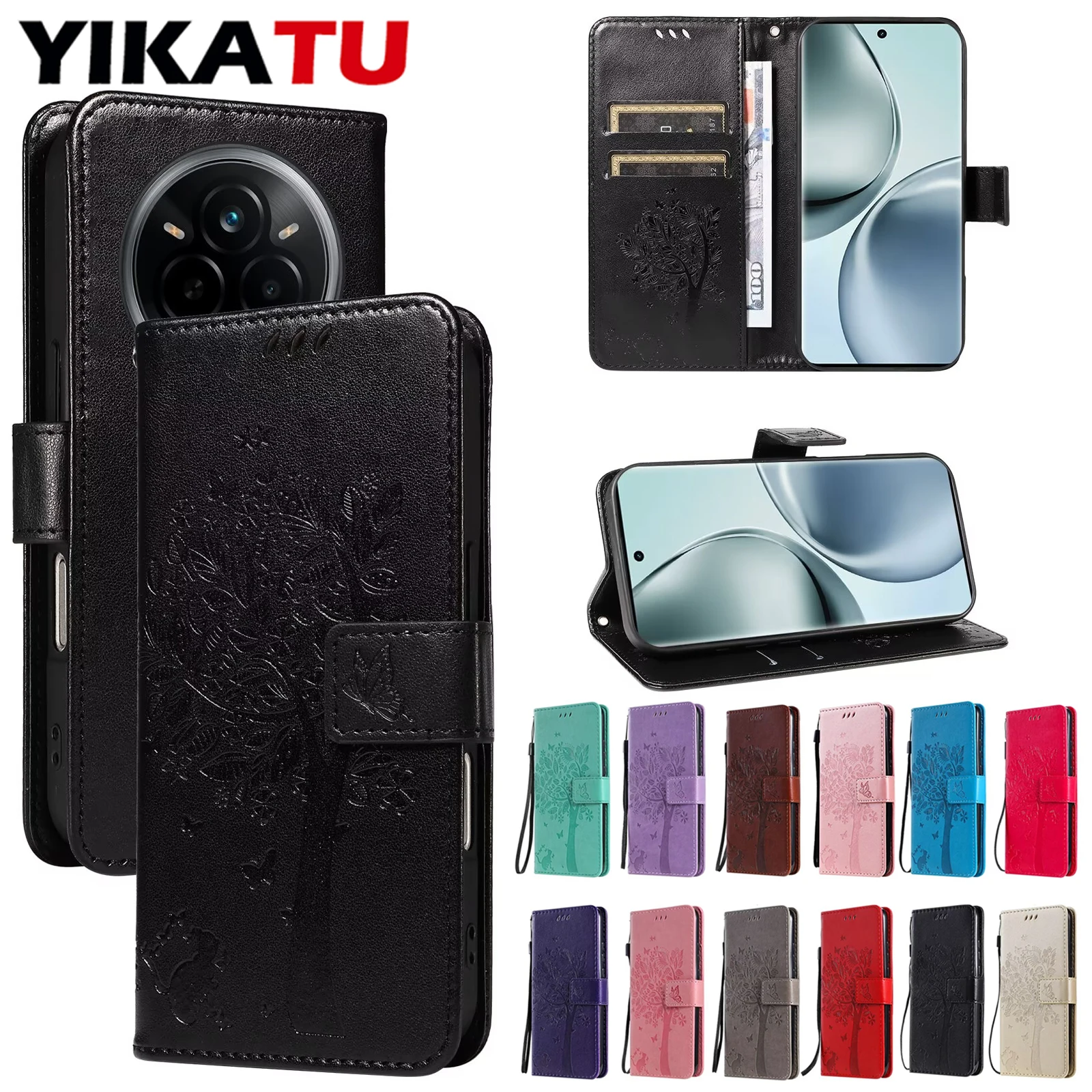 

19 Model Wallet Leather Case For OPPO A93 A92S A79 A78 A77 A76 A74 A73 A72 A60 A58 A57S A57 A55 A54 4G 5G Card Slot Phone Cover