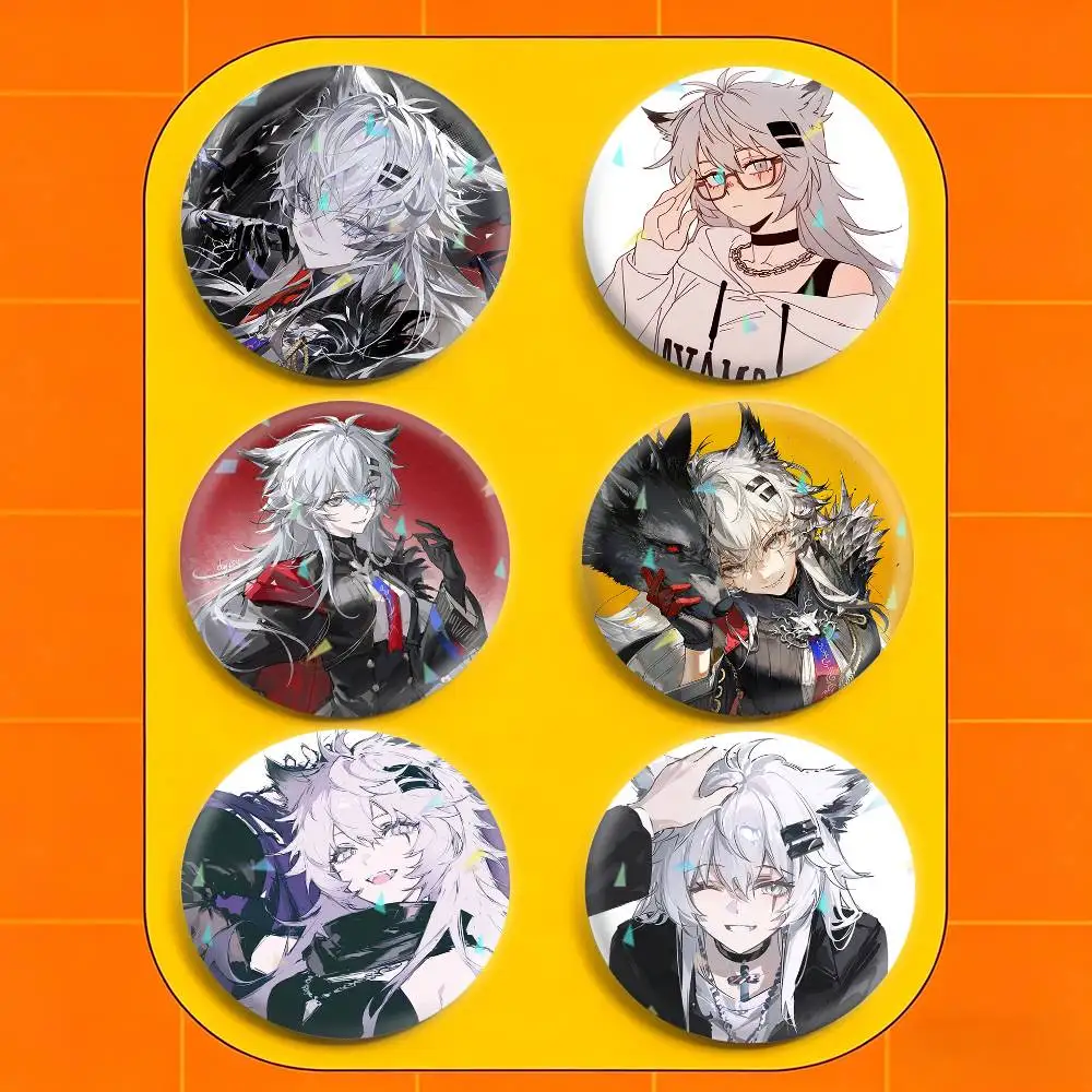 A-Arknights Lappland  32/44/58mm Handmade Pins Round Brooch Badge Backpacks Clothes Jewelry Gifts