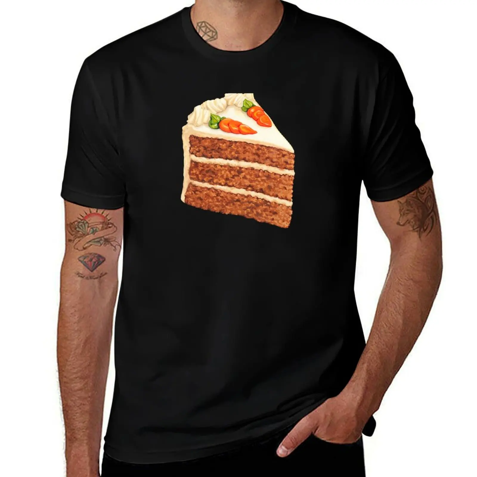 Carrot Cake Pattern - White T-Shirt t shirt men 100% cotton luxury brand T-Shirt