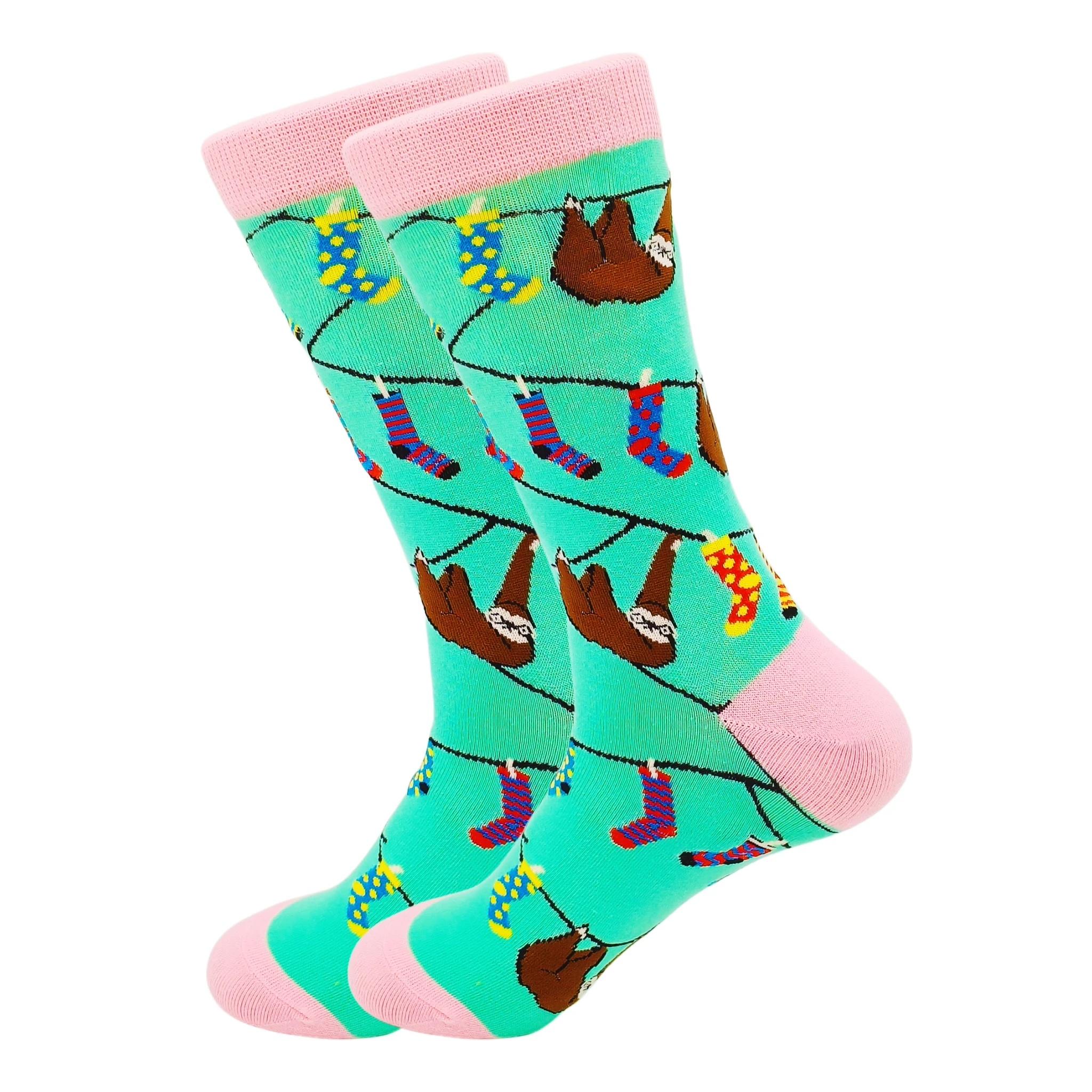 

One Pair Packed Monkey Sock Dopamine Cartoon Tube Socks
