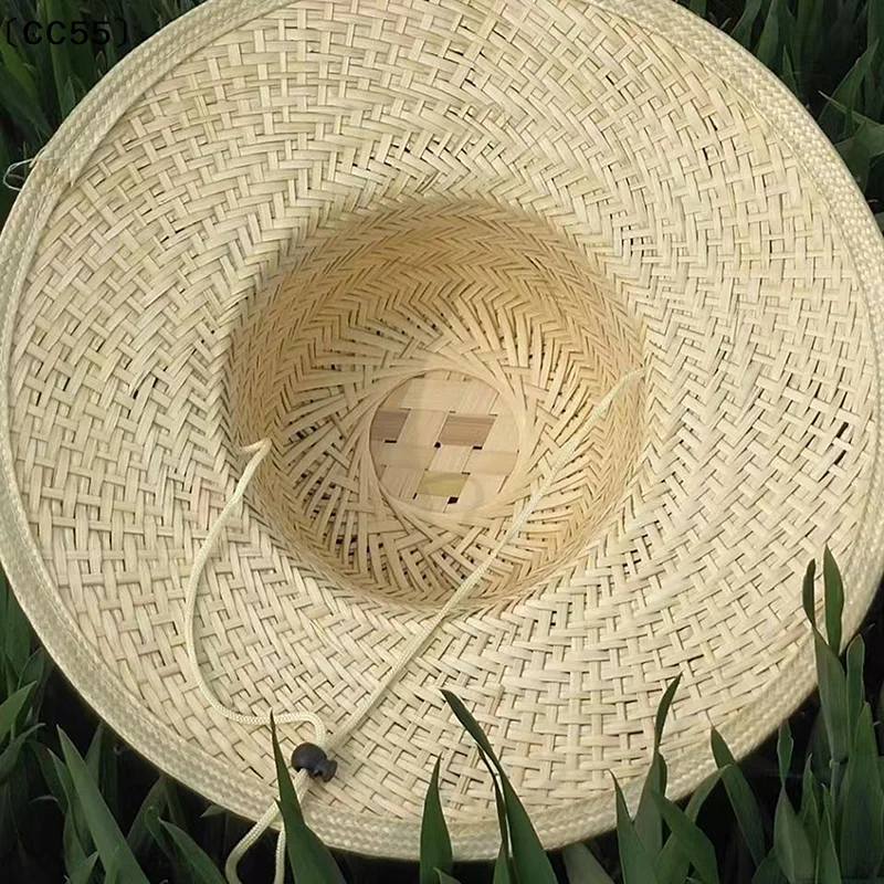 Bamboo Shade Hat Summer Shade Hat Farmers Work Sun Hat Outdoor Garden Shade Breathable Straw Hat〔CC55〕