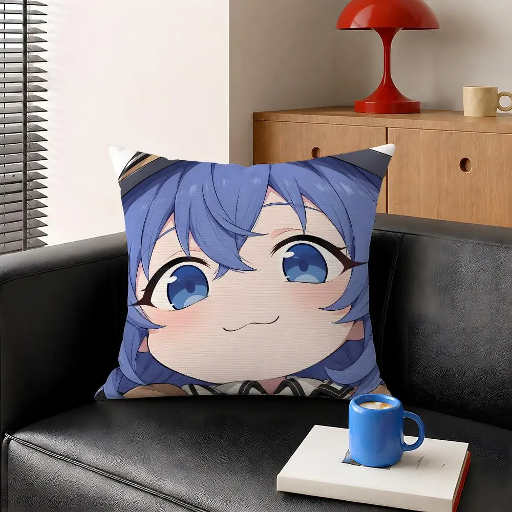 Anime Mushoku Tensei Rudeus Magic Cushion Cover Decorative Pillowcase Soft Short Plush Cozy Durable Sofa Home Decor Items Gift