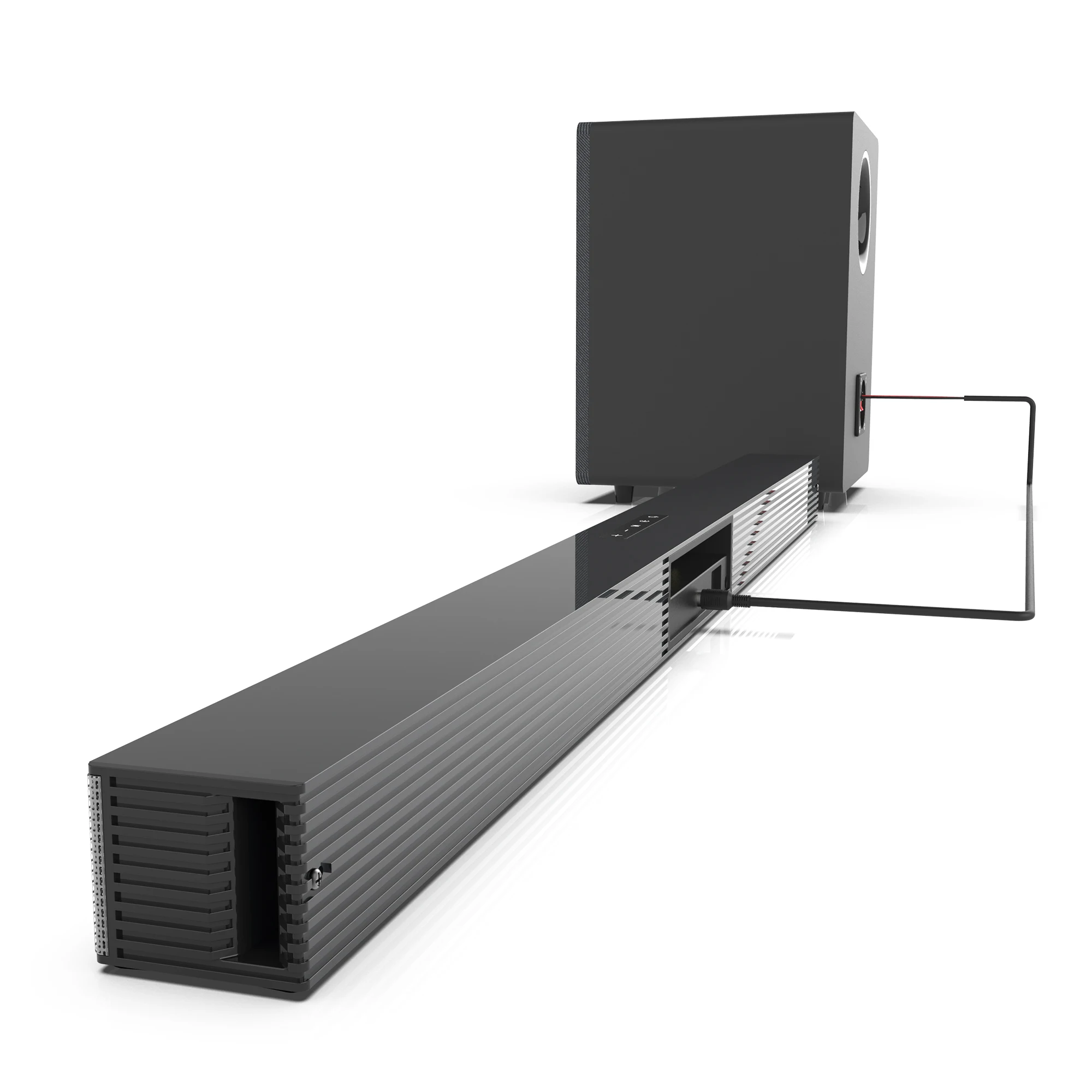 BS-18E Home Theater Surround Sound System Wireless TV Sound Bar Subwoofer Box Aux/USB/Optical/Coaxial/RCA Durable Plastic