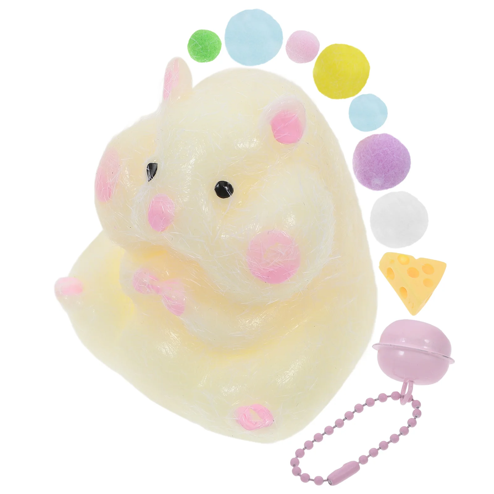 Jouets Sensoriels Compacts et Extensibles pour Enfant, Hamster, Dummonopole Rabbit, Jaune, à Presser, Amusant