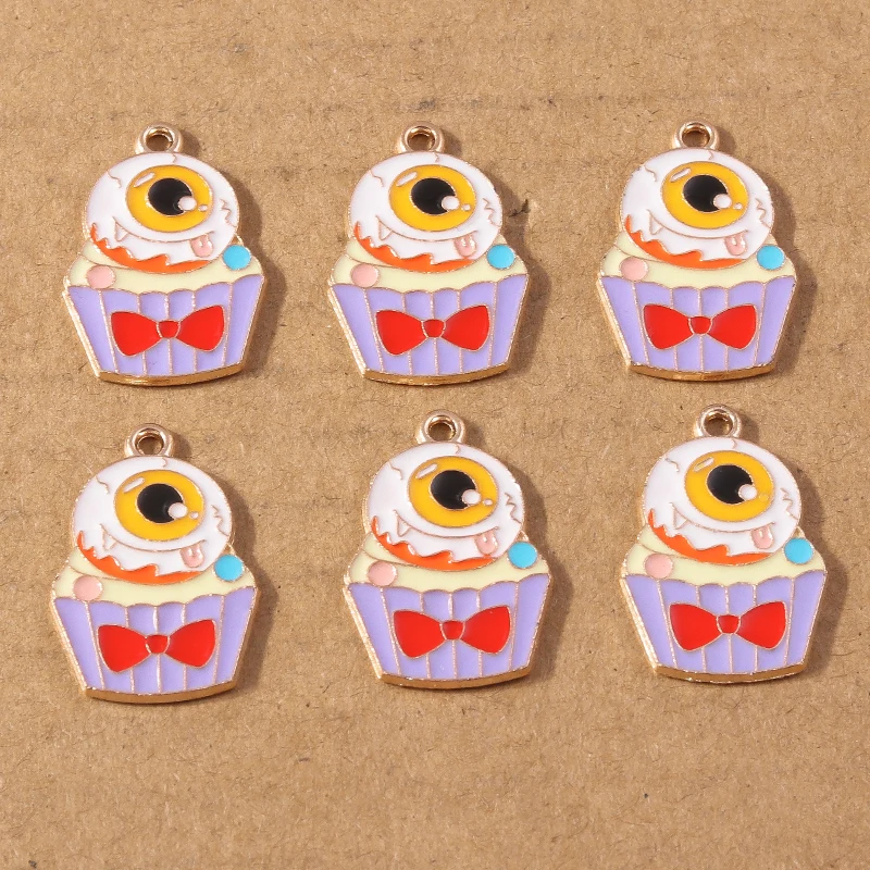 10 stücke Emaille Halloween Hexe Charms Anhänger für DIY Ohrring Armband Halskette hand gefertigten Schmuck Herstellung Zubehör liefert – Detail 16