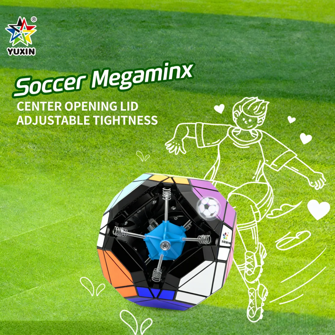 

Кубик Мегаминкс YuXin Football: Необычная форма, 20 цветов, профессиональная головоломка, креативная игрушка, кубик Рубика, подарок для детей