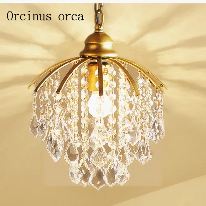 

American Creative crystal chandelier single aisle porch corridor lamp Jane bar cloakroom stairs restaurant lighting