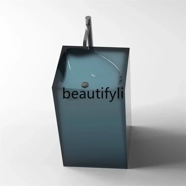 

Color luminous transparent, floor-to-ceiling washbasin, washbasin, toilet washbasin