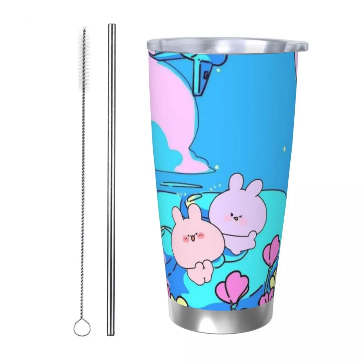 Asamimichaan Cute Asamimi 20oz Cup Large Capacity Car Mug Leak-proof Juice Coffee Cup Food Grade