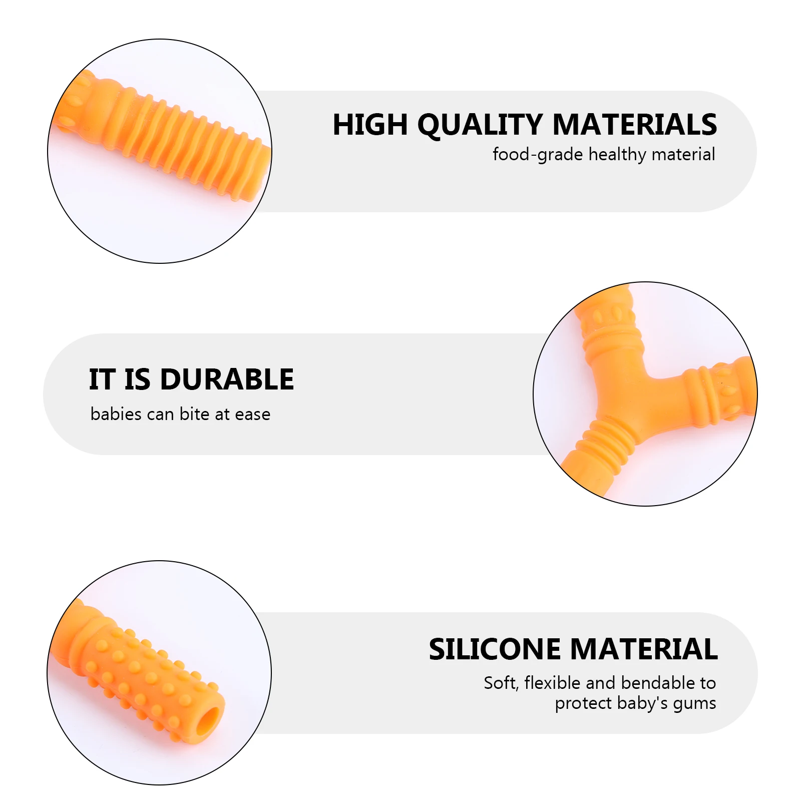 

1pc Silicone Hollow Baby Teether Textured Y Shape Chewing With Cleaning Brush For Teething Pain Relief Infant Molar Gum Massager