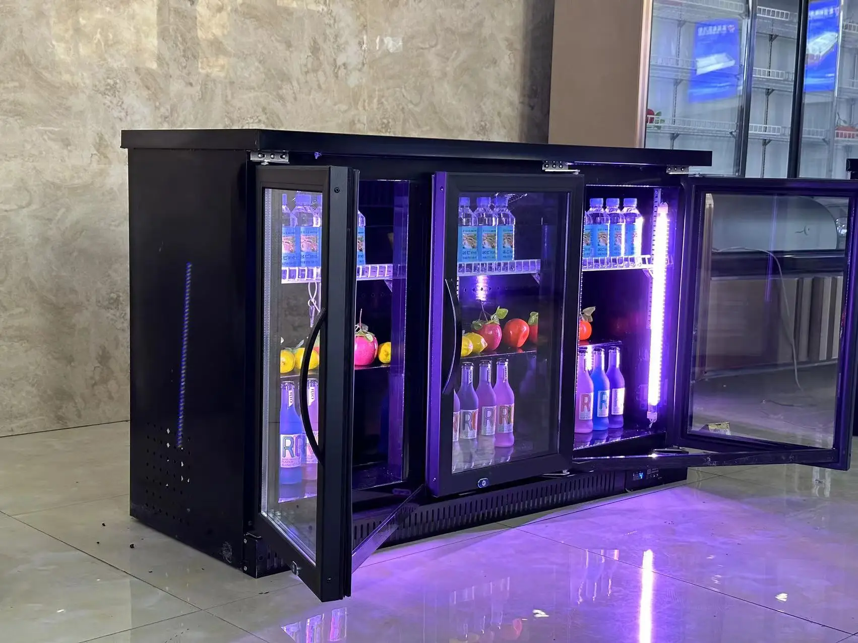 Good Quality Commercial Bar Fridge Three Door Mini Bar Fridge Red Wine Display Fridge Cabinet