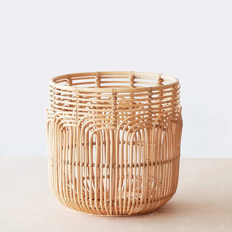 Rattan dirty clothes basket, clothes storage basket, household laundry basket