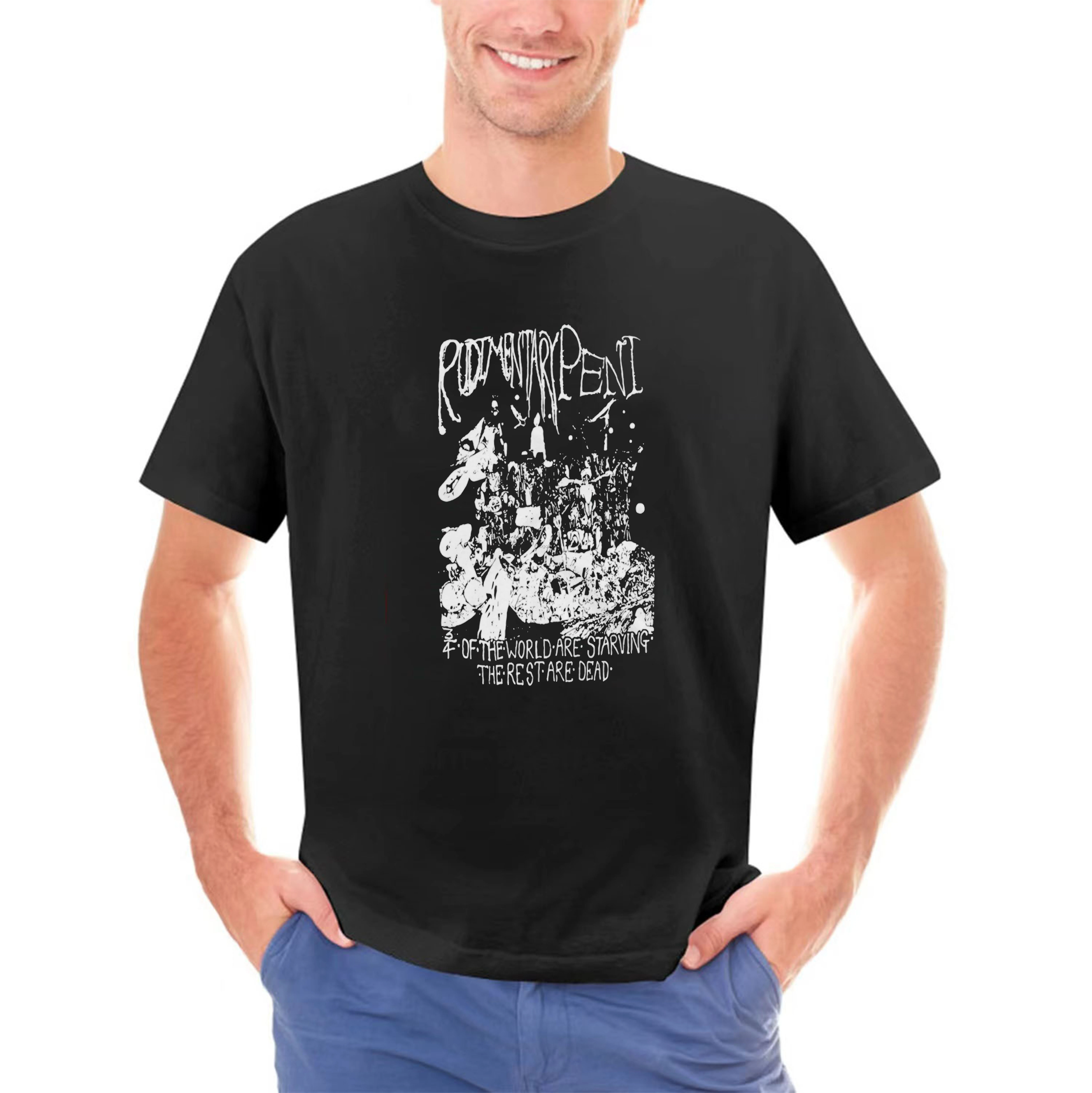 Rudimentary Peni T Shirt Crass The Mob Flux of Pink Indians Discharge Anarcho Punk Deathrock Post Punk