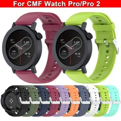 New Silicone Watch Strap Replacement Watchband 22MM Wristband Accessories Smart Watch Bracelet for CMF Watch Pro 2 Sport Belt