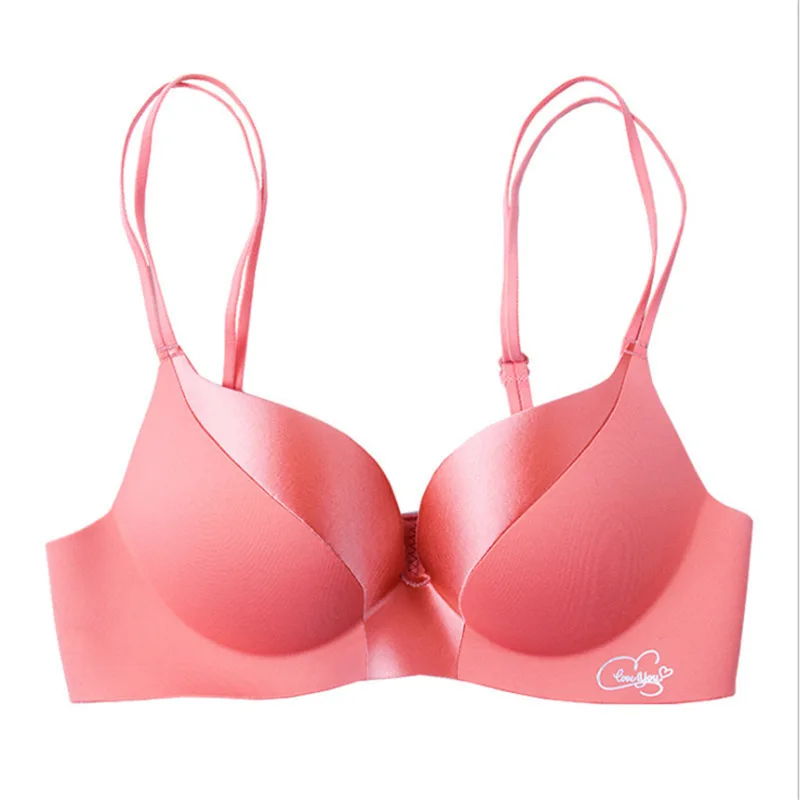 Girls\' Underwear No Trace, No Feeling Comfortable Underwear Thin Thin on Thick Bra Fixed Shoulder Strap Underwear  Plus Size Bra