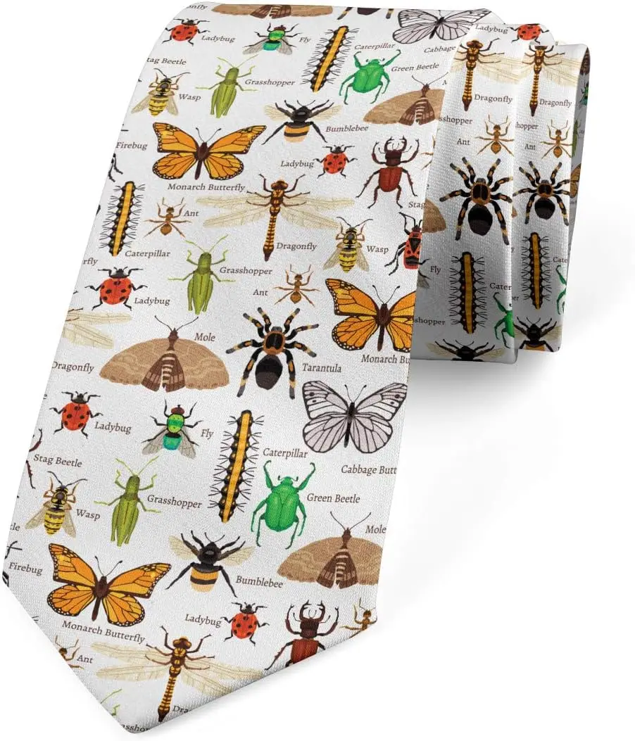 

Colorful Insect Men's Casual Fashion Bee Honeybee Polyester Silk Casual Gentleman Tie