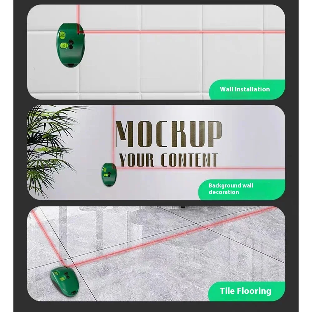 Tragbares 90-Grad-Laser-Nivelliergerät mit hochpräziser Infrarotlinie für den Wandbau und Messwerkzeuge für große Entfernungen