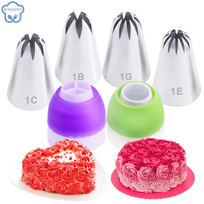 1PCS # 1C # 1B # 1G # 1E Large Rose Cake Tips Set Cream Decoration Icing Piping Pastry Nozzles Cupcake Decorating Tool Bakeware