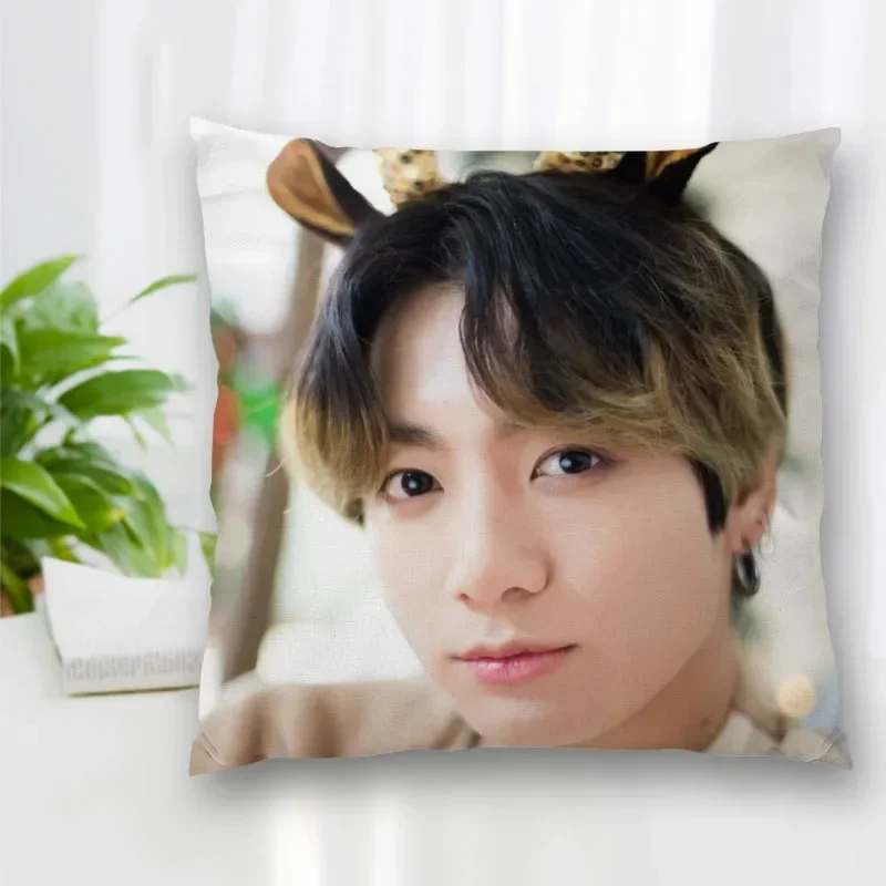 New Pillow Slips Jungkook Pillow Covers Bedding Comfortable Cushion/Good For Sofa/Home/Car High Quality Pillow Cases