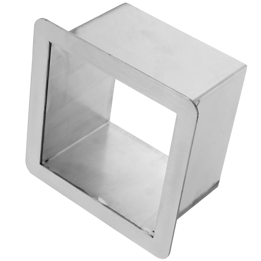 

Stainless Steel Garbage Trough Square Trash Chute Grommet Metal Kitchen Counter Built-in Waste Chute Grommet Space-saving