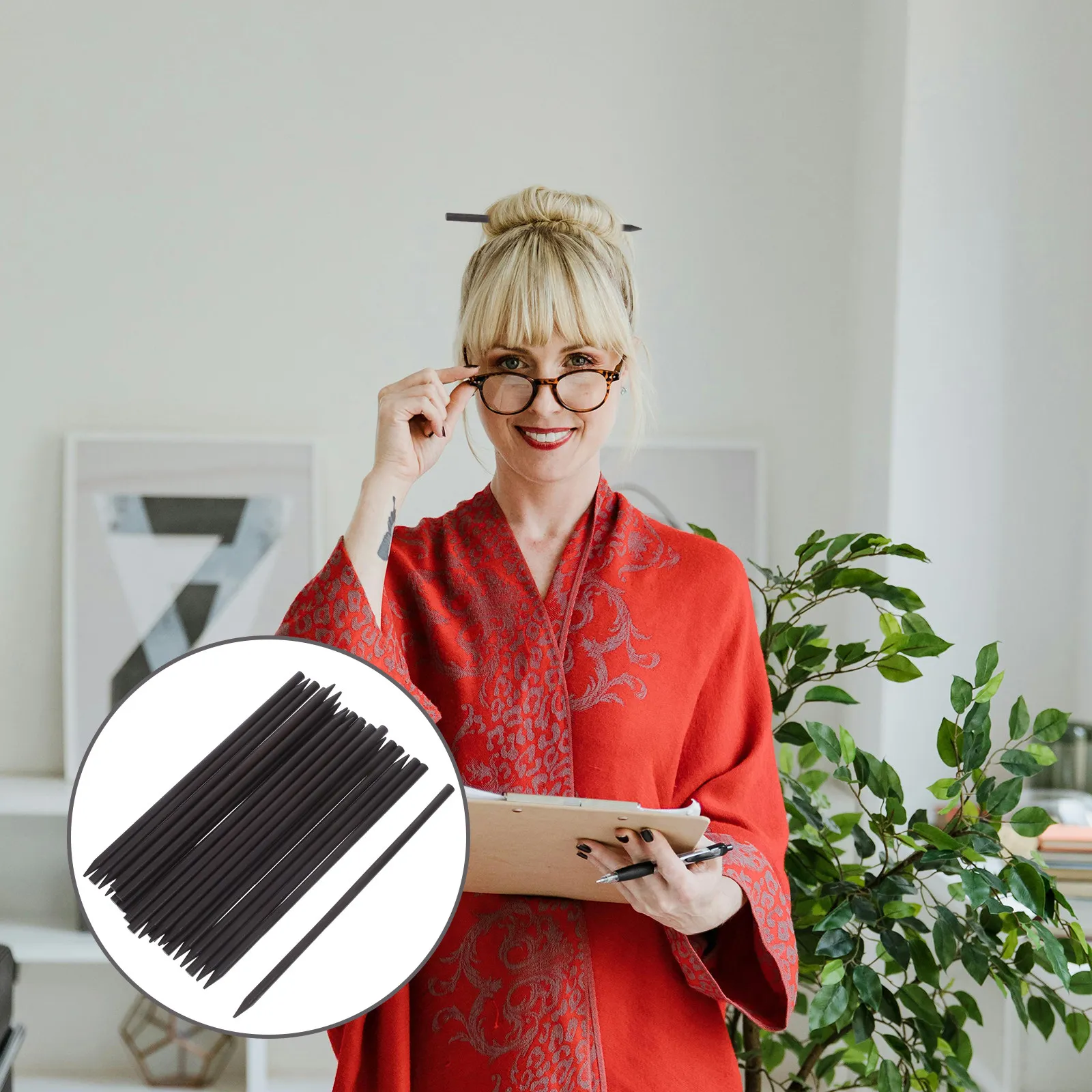 

25 шт. деревянных заколок-карандашей для волос, аксессуары для девочек, простые заколки-украшения для фотосессий, выступлений и повседневного ношения