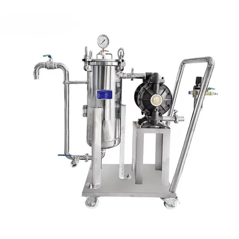Industrial stainless steel honey filter removable bag filter housing