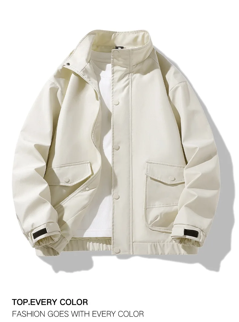 Work Jackets for Men in Spring and Autumn, New Trendy, Retro, Casual, Versatile, Comfortable and Simple Couple Jackets