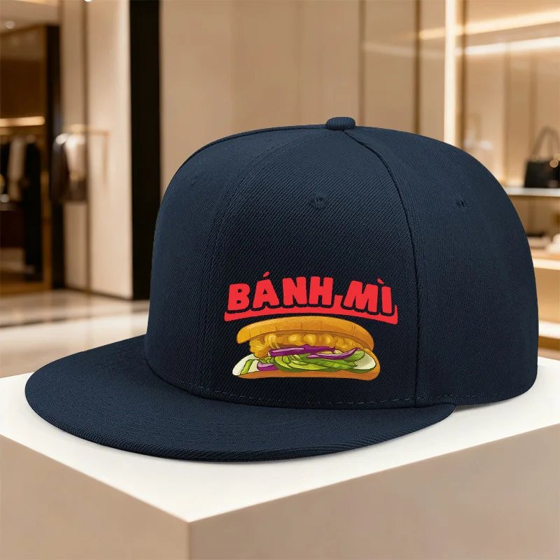 Bánh Mì Vietnamese Food Print Baseball Cap Unisex Casual Adjustable Hat for Daily Wear Events
