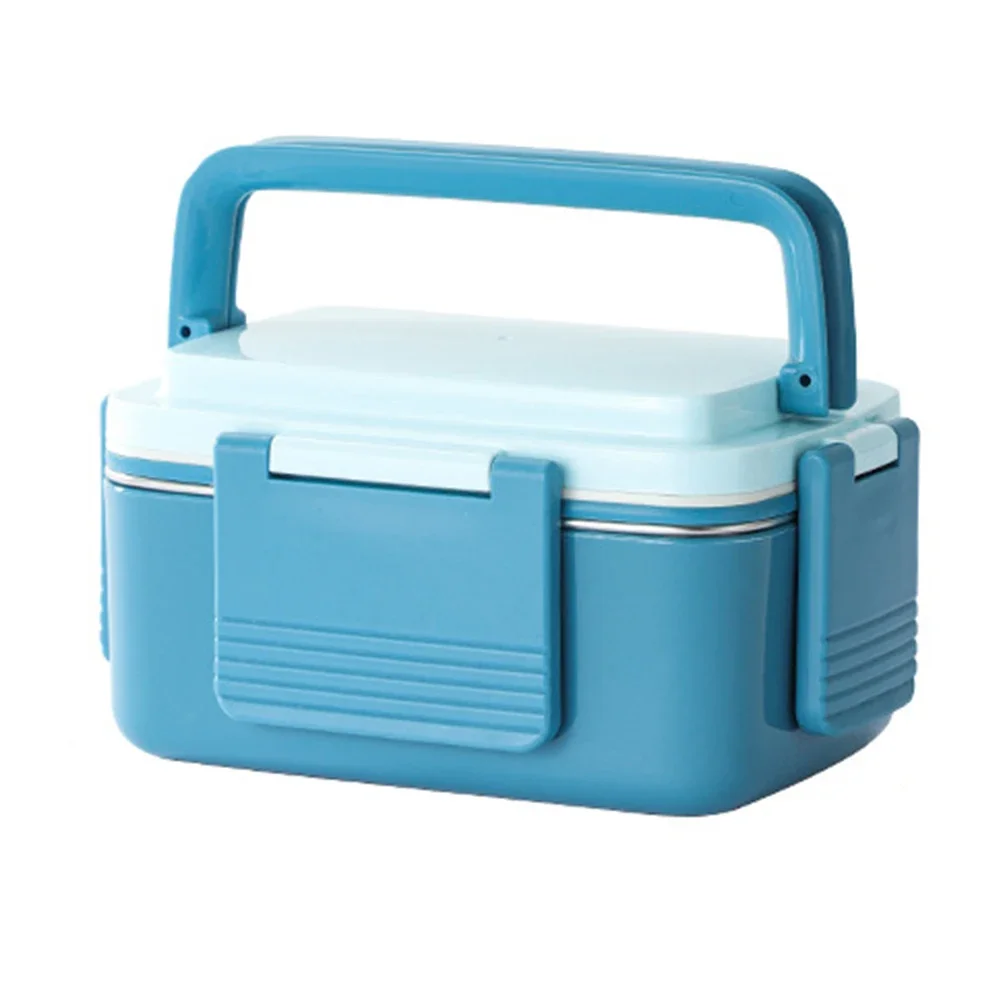 Single-Layer Stainless Steel Lunch Container with Four Secure Snaps and Integrated Rubber Seal for Total Leak Protection