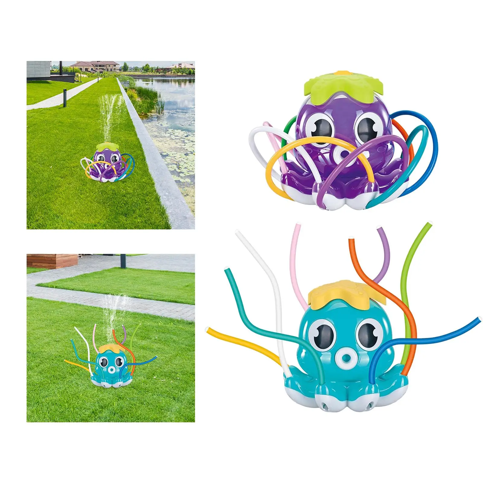 Sprinkler Toy Backyard Game Water Splashing Fun Toy para crianças férias