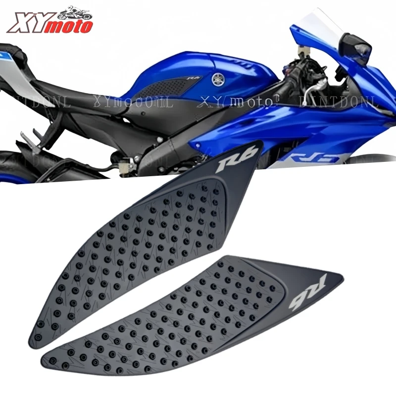

Противоскользящие резиновые наклейки для YAMAHA YZF-R6 2017-2022, боковая защитная накладка для топливного бака мотоцикла YZFR6 2020 2021 2018 2019