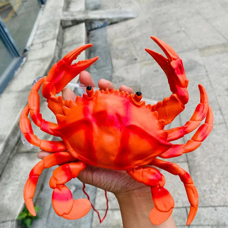 

3D funny simulated hairy crab mobile phone case suitable for iPhone16 15 14 13 12 11 Pro Max, the best choice for fun gifts