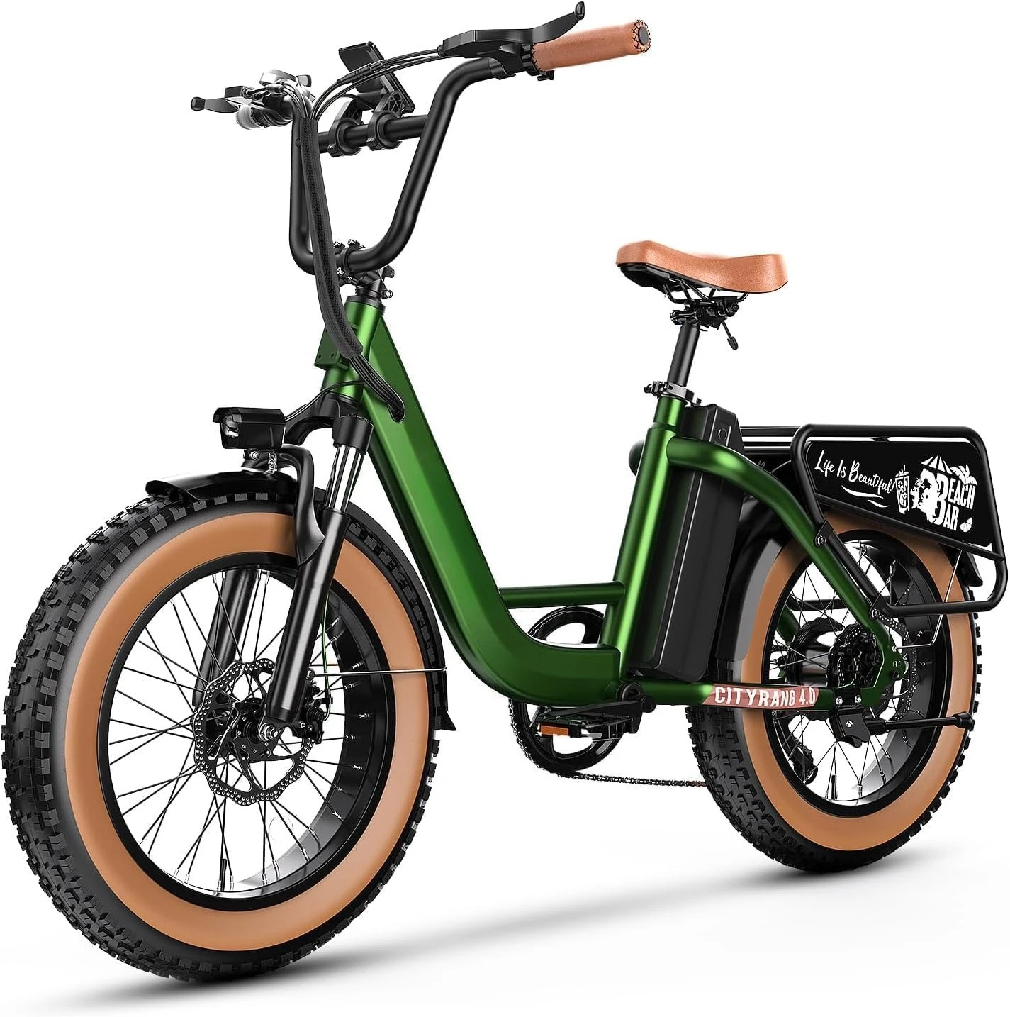 

1500W 48V 20Ah Electric Bike 70Miles Range 30MPH 20x4.0 Fat Tire Ebike Cargo Mountain Commute Bicycle UL Certified, Customized
