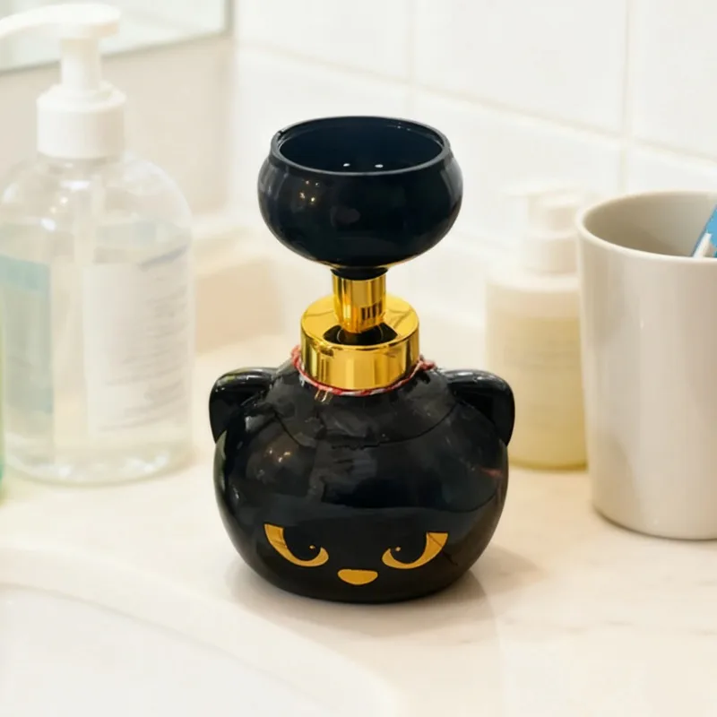 1-5PCS Cute Cat Paw Soap Dispenser Press To Create Paw Shaped Foam Refillable Empty Pump Bottle for Bathroom Kitchen Gift