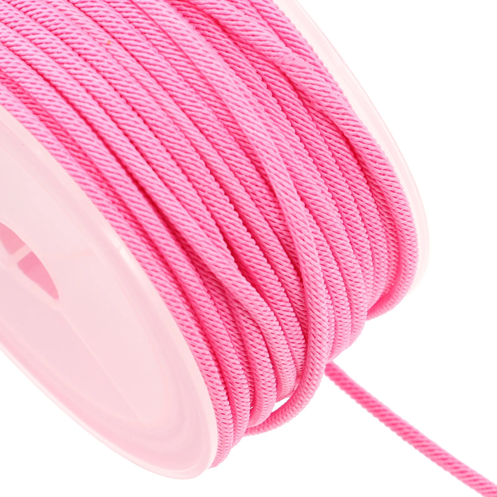 1 Roll Pink Braided Nylon Cord 2mm for Jewelry Making Crafting Beading Bracelets Necklace String for Macrame Bracelet Crafting