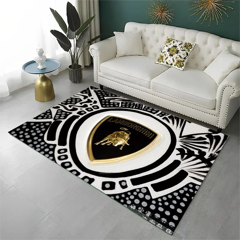 Racing Car L-Lamborghini MOTO Non-Slip Area Rug for Living Room,Bedroom,Playroom,Soft Carpet Floor Mat Home Decor Rug  Room