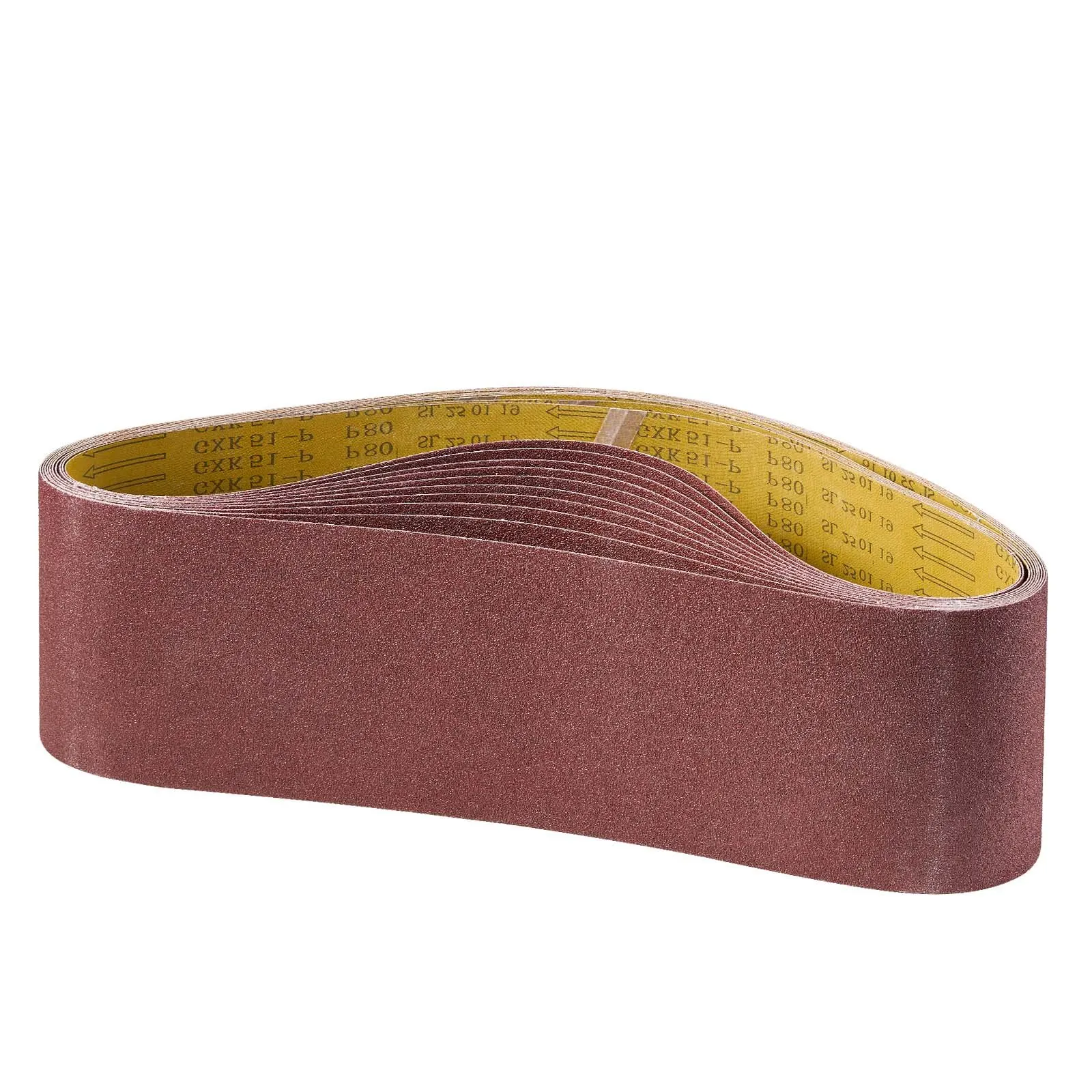 

Sanding Belts, 6 X 48-inch Belt Sander Sanding Belts, 10PCS 80 Grit Aluminum Oxide For Woodworking, Steel, Aluminum,