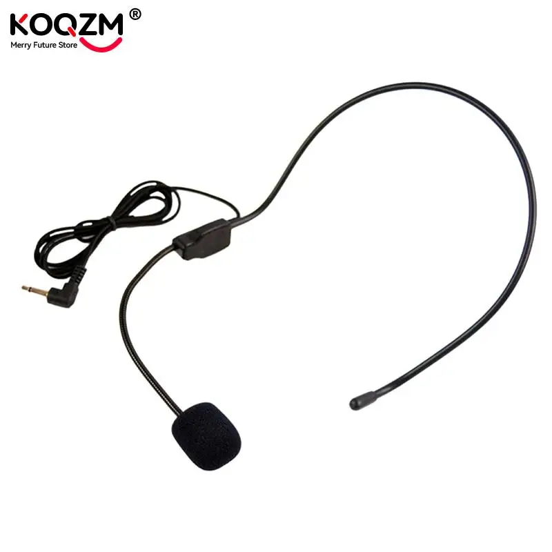 Portable Head Microphone Lightweight Condenser 3.5mm Jack Handsfree Teacher Microphone for Teaching Tour Guide Noise Reduction